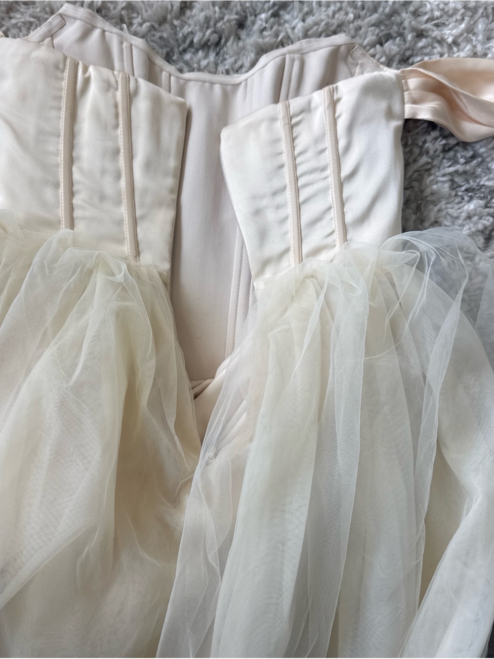 Women's Mini Tulle Party Dress in Ivory